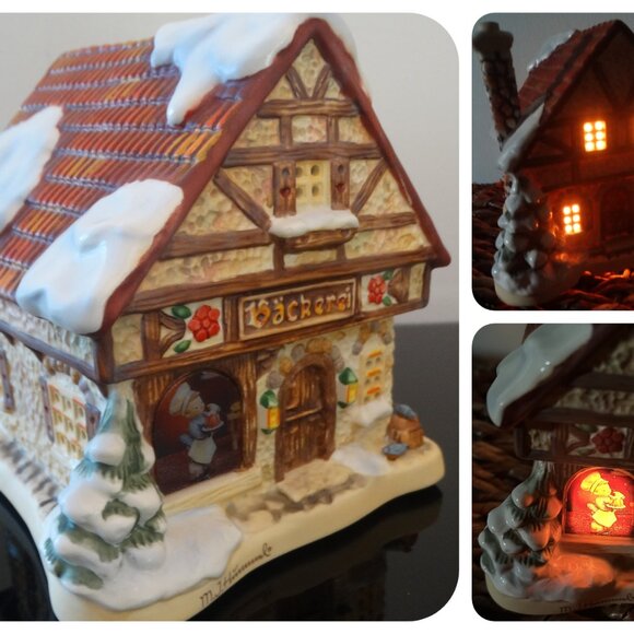 Hawthorne Collections Hummel Bavarian Christmas Village "Village Bakery" Lighted - Picture 1 of 11